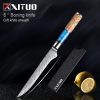 XITUO Kitchen Knives-Set Damascus Steel VG10 Chef Knife Cleaver Paring Bread Knife Blue Resin and Color Wood Handle Cooking Tool - Image 20