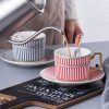 Nordic minimalist ceramic coffee cups and plates, English black tea cups, water utensils, tea cups, household offices - Image 10