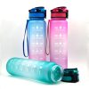 1L Plastic Water Bottle Tritan Frosted Gradient Bouncing Water Bottle Sports Water Bottle Space Cup Travel Mug - Image 4