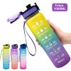 1L Plastic Water Bottle Tritan Frosted Gradient Bouncing Water Bottle Sports Water Bottle Space Cup Travel Mug - Image 2