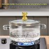 Small Bear Soup Bowl, Large Household New High Beauty Salad Bowl, Instant Noodle Bowl with Cover, Double Ear Glass Pot - Image 7