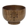 New Pentagram Wooden Bowl Three-Phase Moon Goddess Storage Bowl Wika WICCA Altar Ornament - Image 6