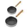 Stainless steel flat bottomed frying pan, non stick pan, deepening multifunctional mini frying pan for steak and eggs, small fry - Image 5