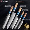 XITUO Kitchen Knives-Set Damascus Steel VG10 Chef Knife Cleaver Paring Bread Knife Blue Resin and Color Wood Handle Cooking Tool - Image 12