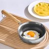 Stainless steel flat bottomed frying pan, non stick pan, deepening multifunctional mini frying pan for steak and eggs, small fry