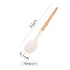 Milky White Silicone Kitchen Set Non-Stick Silicone Kitchen Utensils Cooking Spatula 10-Piece Set With Storage Bucket - Image 7