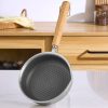 Stainless steel flat bottomed frying pan, non stick pan, deepening multifunctional mini frying pan for steak and eggs, small fry - Image 3