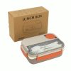 Student Japanese sealed four-compartment plastic lunch box bento box microwaveable lunch box - Image 5