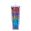 Large Capacity Coffee Cup 710ml Durian Cup Diamond Creative Plastic Straw Cup with Lid Reusable Mug - Image 9