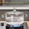 Small Bear Soup Bowl, Large Household New High Beauty Salad Bowl, Instant Noodle Bowl with Cover, Double Ear Glass Pot - Image 6