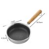 Stainless steel flat bottomed frying pan, non stick pan, deepening multifunctional mini frying pan for steak and eggs, small fry - Image 4