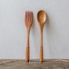 Japanese Nanmu Winding Spoon and Fork Set Wooden Coffee Stirring Spoon Wooden Spoon and Fork - Image 8