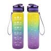 1L Plastic Water Bottle Tritan Frosted Gradient Bouncing Water Bottle Sports Water Bottle Space Cup Travel Mug - Image 3