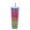 Large Capacity Coffee Cup 710ml Durian Cup Diamond Creative Plastic Straw Cup with Lid Reusable Mug - Image 7