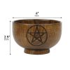 New Pentagram Wooden Bowl Three-Phase Moon Goddess Storage Bowl Wika WICCA Altar Ornament - Image 4