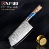 XITUO Kitchen Knives-Set Damascus Steel VG10 Chef Knife Cleaver Paring Bread Knife Blue Resin and Color Wood Handle Cooking Tool - Image 19