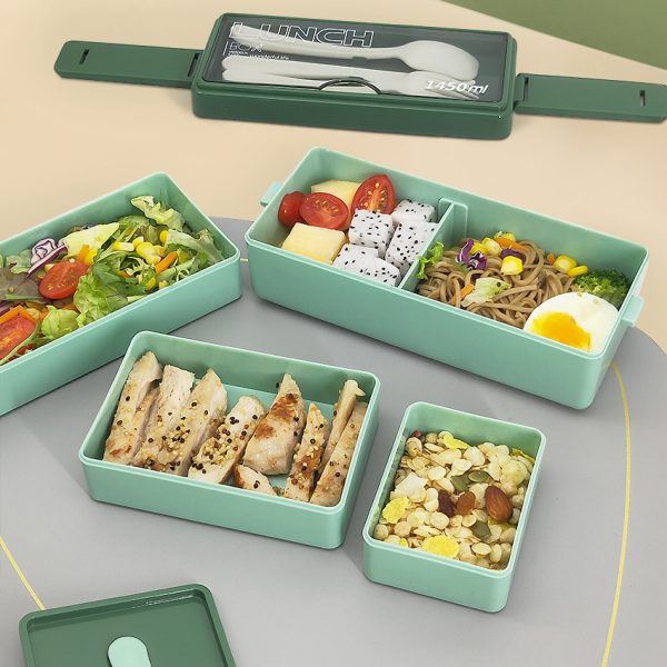 Portable microwaveable three-layer lunch box lunch box - Image 3